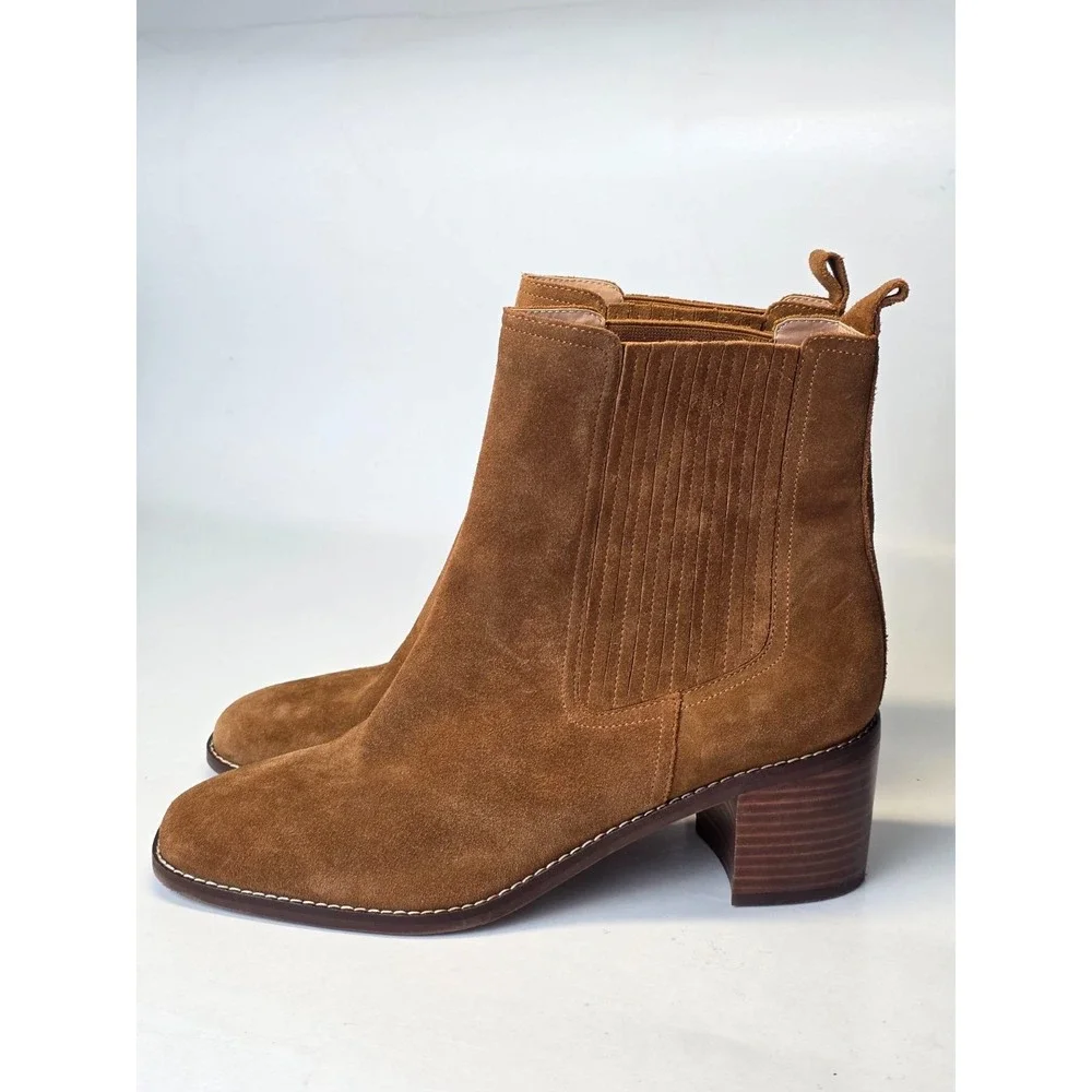 Nordstrom Nohazina-Lea Women's Boots Size 12 M Brown Suede‎ Leather Ankle Shoes